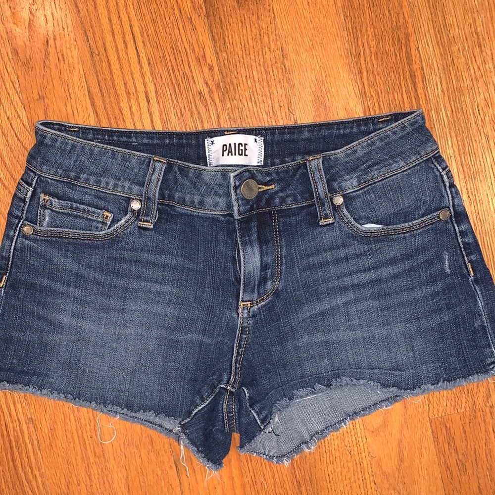 Paige Bobby Short Denim Shorts Size 25